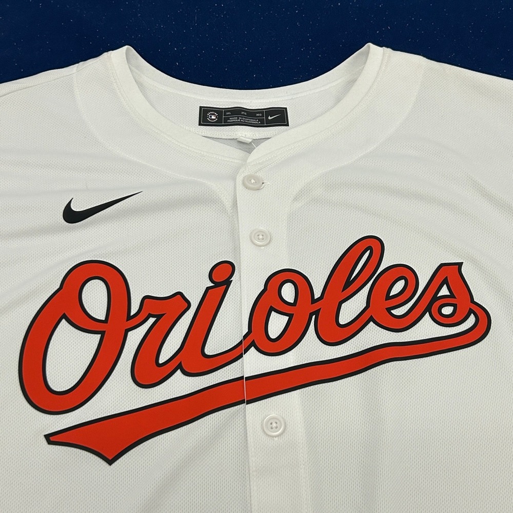 Nike Baseball Jersey Men 3XL White Baltimore Orioles MLB Button Front NWOT